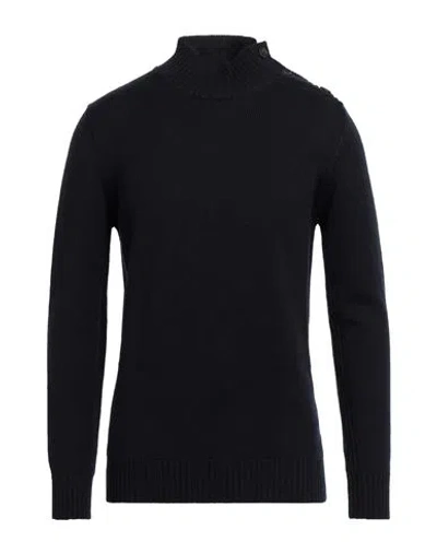 Kangra Cashmere Kangra Man Turtleneck Midnight Blue Size 40 Wool