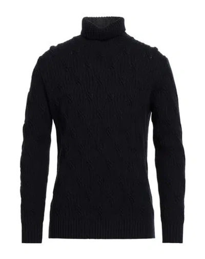 Kangra Cashmere Kangra Man Turtleneck Midnight Blue Size 42 Wool