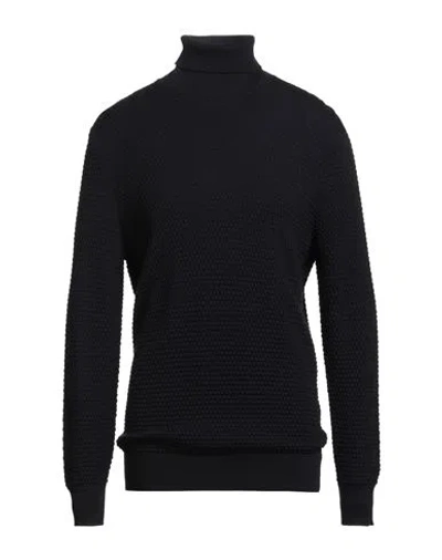 Kangra Cashmere Kangra Man Turtleneck Midnight Blue Size 44 Wool