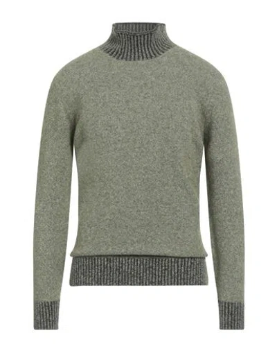 Kangra Cashmere Kangra Man Turtleneck Military Green Size 42 Wool, Cotton, Alpaca Wool, Polyamide