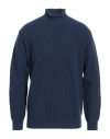 Kangra Cashmere Kangra Man Turtleneck Navy Size 44 Merino Wool