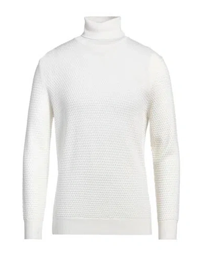 Kangra Cashmere Kangra Man Turtleneck Off White Size 46 Wool