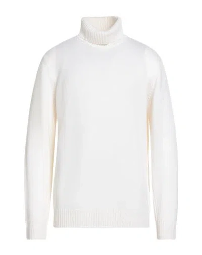 Kangra Cashmere Kangra Man Turtleneck Off White Size 48 Wool
