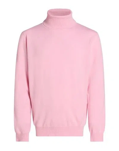 Kangra Cashmere Kangra Man Turtleneck Pink Size 42 Wool, Cashmere