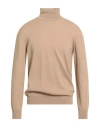Kangra Cashmere Kangra Man Turtleneck Sand Size 42 Wool