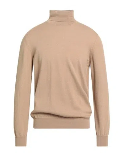 Kangra Cashmere Kangra Man Turtleneck Sand Size 42 Wool