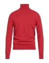 Kangra Cashmere Kangra Man Turtleneck Tomato Red Size 46 Wool