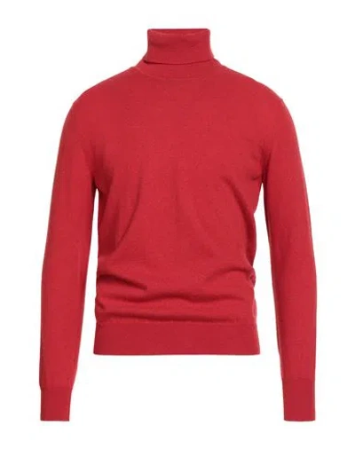 Kangra Cashmere Kangra Man Turtleneck Tomato Red Size 46 Wool