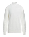 Kangra Cashmere Kangra Man Turtleneck White Size 42 Merino Wool In White