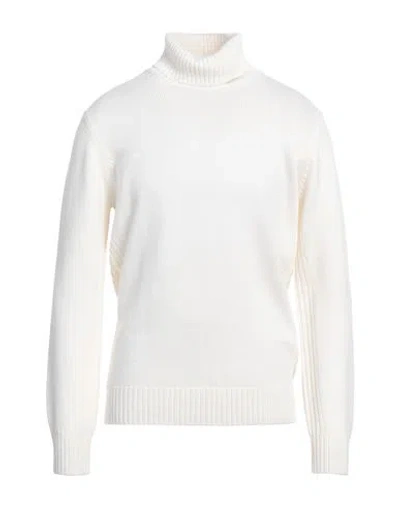 Kangra Cashmere Kangra Man Turtleneck White Size 46 Wool