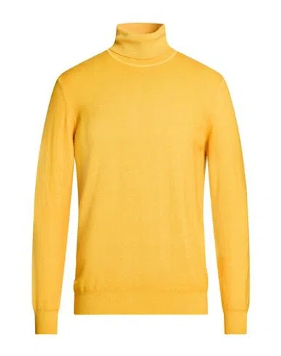 Kangra Cashmere Kangra Man Turtleneck Yellow Size 42 Cashmere