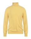 Kangra Cashmere Kangra Man Turtleneck Yellow Size 46 Wool