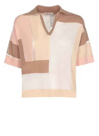 Kangra Cashmere Kangra Multicolor Cotton Blouse In Multicolour