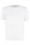 Kangra Cashmere Kangra Short-sleeve Cotton Knit Top With Ribbed Detailing In White