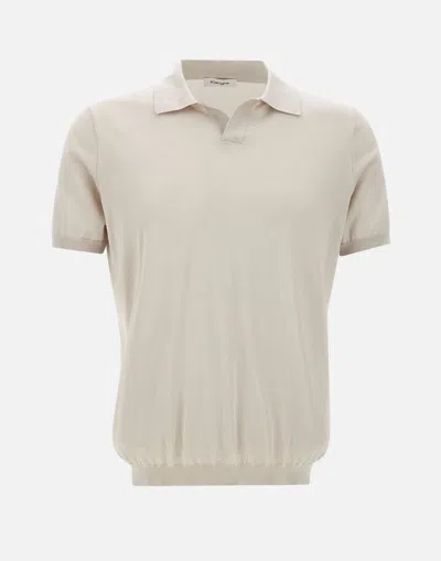 Kangra Cashmere Kangra Silk Cotton Beige Polo