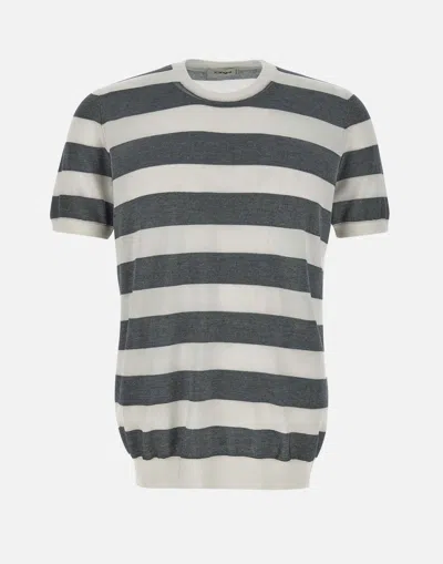 Kangra Cashmere Kangra Striped Cotton T Shirt