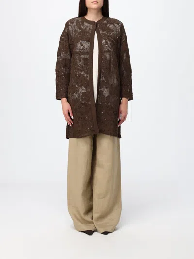 Kangra Cashmere Kangra Coat Woman In Brown