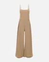 Kangra Cashmere Kangra Toffee Satin Knit Jumpsuit