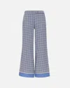 Kangra Cashmere Wide-leg Pants With Geometric Pattern