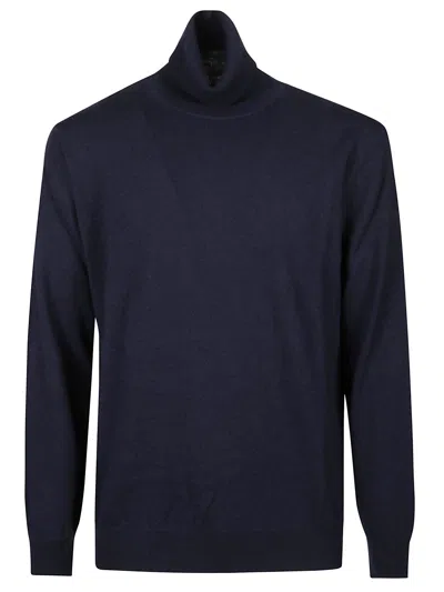 Kangra Cashmere Kangra Turtleneck Sweather In Blue