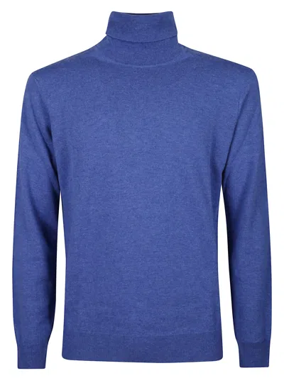 Kangra Cashmere Kangra Turtleneck Sweather In Blue