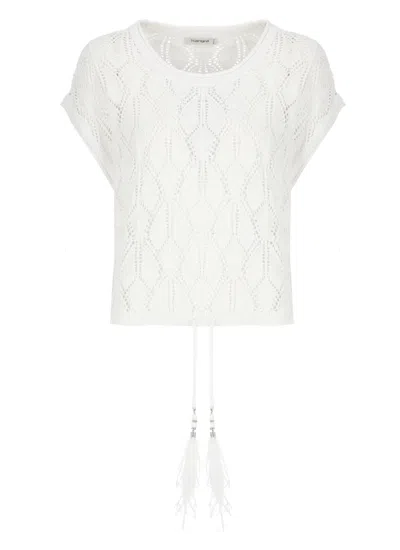 Kangra Cashmere Kangra White Lace Blouse