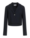 Kangra Cashmere Kangra Woman Blazer Midnight Blue Size 14 Viscose In Animal Print