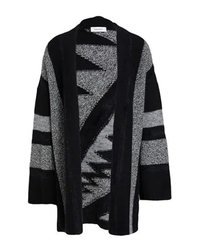 Kangra Cashmere Kangra Woman Cardigan Black Size L Wool, Polyamide, Polyester