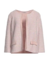 Kangra Cashmere Kangra Woman Cardigan Blush Size 6 Cotton In Pink