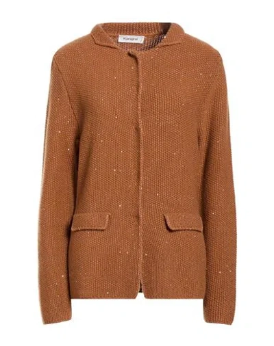 Kangra Cashmere Kangra Woman Cardigan Camel Size 6 Wool, Polyester In Brown