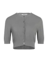 Kangra Cashmere Kangra Woman Cardigan Grey Size 6 Cotton In Grey