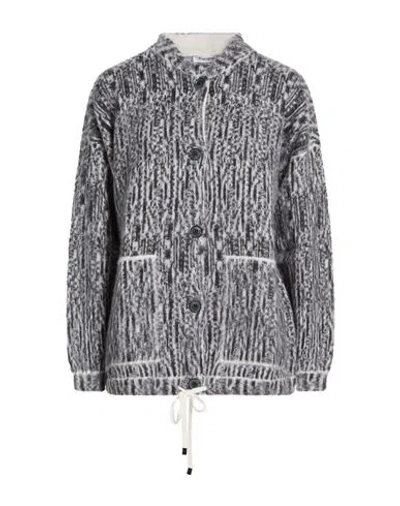 Kangra Cashmere Kangra Woman Cardigan Grey Size 8 Alpaca Wool, Polyamide, Wool In Gray