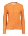 Kangra Cashmere Kangra Woman Cardigan Orange Size 6 Alpaca Wool, Polyamide, Merino Wool In Orange