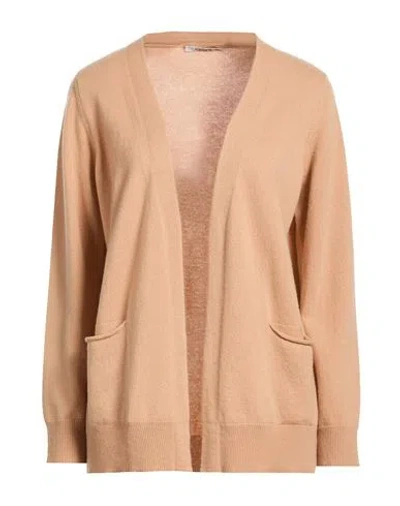 Kangra Cashmere Kangra Woman Cardigan Sand Size 6 Cashmere In Neutral