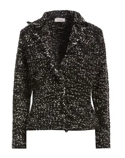 Kangra Cashmere Kangra Woman Jacket Black Size 6 Wool, Polyamide, Polyester