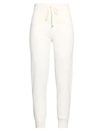 Kangra Cashmere Kangra Woman Pants Ivory Size 2 Wool In White