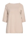 Kangra Cashmere Kangra Woman Sweater Beige Size 8 Cotton