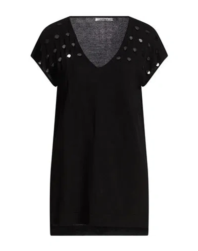 Kangra Cashmere Kangra Woman Sweater Black Size 10 Cotton