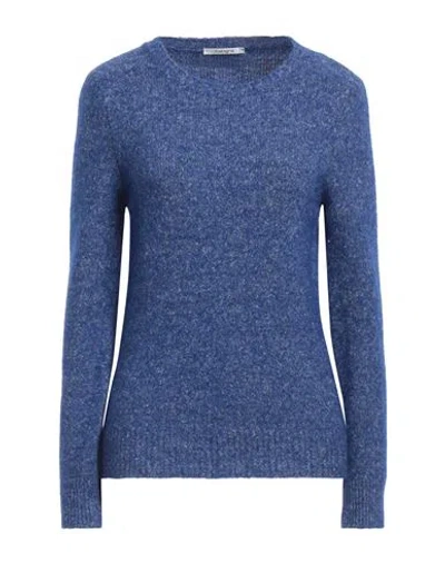 Kangra Cashmere Kangra Woman Sweater Blue Size 12 Alpaca Wool, Cotton, Polyamide, Wool, Elastane