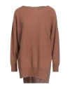 Kangra Cashmere Kangra Woman Sweater Camel Size 10 Alpaca Wool, Nylon, Wool