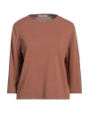 Kangra Cashmere Kangra Woman Sweater Camel Size 6 Cotton In Brown