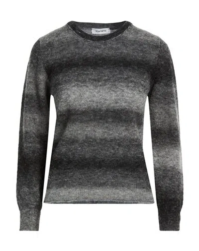 Kangra Cashmere Kangra Woman Sweater Charcoal Size 10 Alpaca Wool, Polyamide In Gray