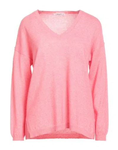 Kangra Cashmere Kangra Woman Sweater Coral Size 6 Alpaca Wool, Cotton In Pink