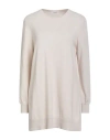 Kangra Cashmere Kangra Woman Sweater Cream Size 8 Wool, Silk, Cashmere In Neutral