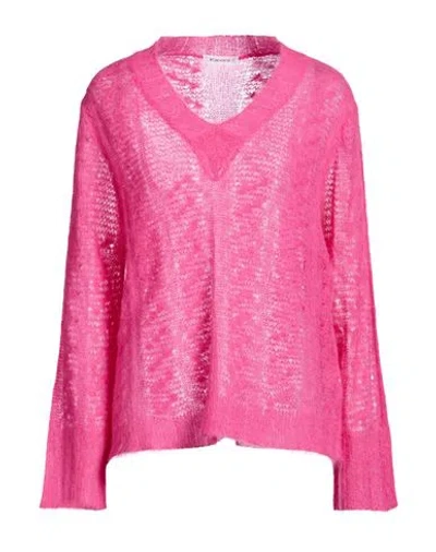 Kangra Cashmere Kangra Woman Sweater Fuchsia Size 6 Alpaca Wool, Polyamide, Wool In Pink