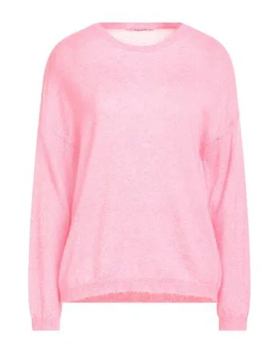 Kangra Cashmere Kangra Woman Sweater Fuchsia Size 8 Alpaca Wool, Cotton In Pink