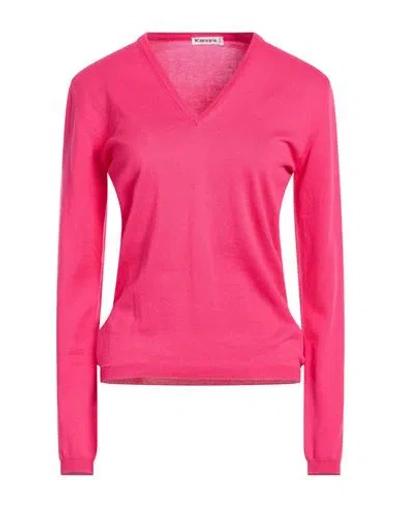 Kangra Cashmere Kangra Woman Sweater Fuchsia Size 8 Cotton In Pink