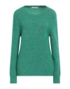 Kangra Cashmere Kangra Woman Sweater Green Size 8 Alpaca Wool, Cotton, Polyamide, Wool, Elastane