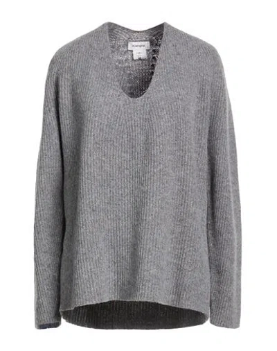 Kangra Cashmere Kangra Woman Sweater Grey Size 12 Wool In Gray