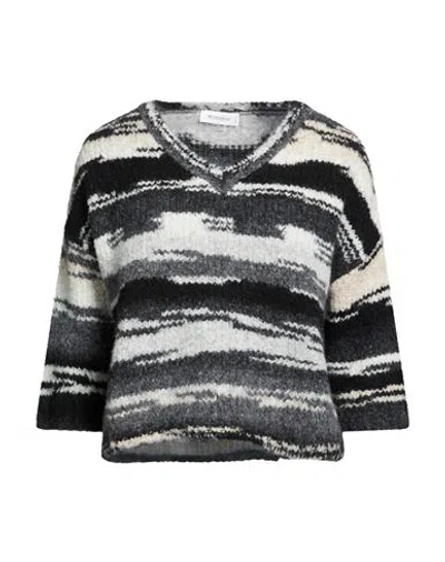 Kangra Cashmere Kangra Woman Sweater Grey Size 6 Wool, Acrylic, Alpaca Wool, Polyamide In Multi